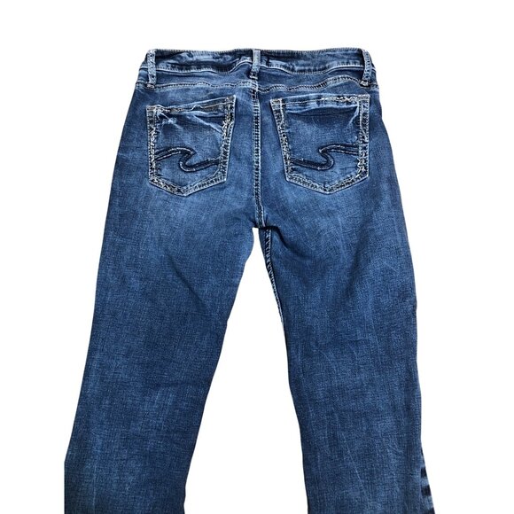 Silver Jeans Co. Elyse Bootcut Jeans 27x31 Denim Blue Stretch Curvy Mid Rise - Picture 9 of 14